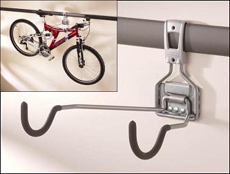 hang bike trailer in garage